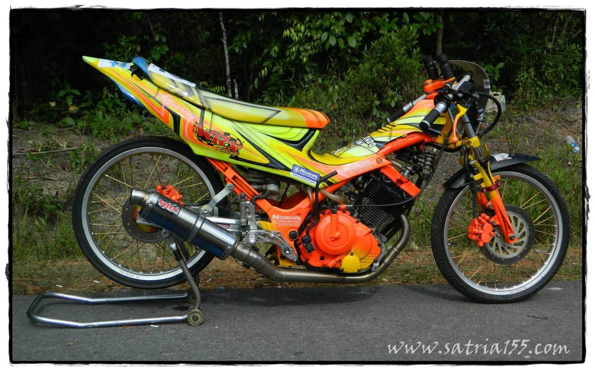 Gambar Sepeda Motor Satria Fu Drag Terkeren Gentong Modifikasi