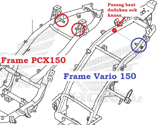 comparison frame pcx n vario