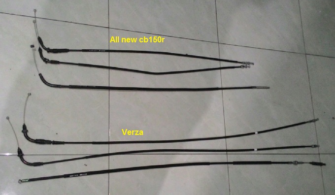 perbandingan kabel kopling verza vs all new cb150r